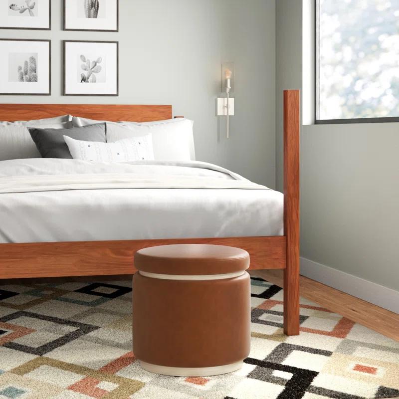 Wade Logan® Addilynne Faux Leather Ottoman