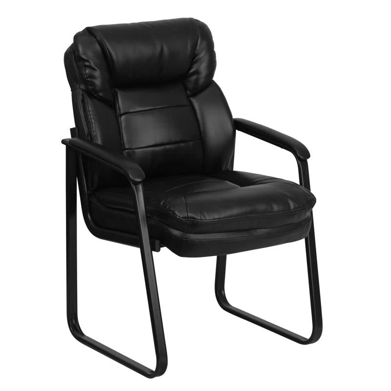 Flash Furniture Isla Modern LeatherSoft Executive Side Reception Chair with Sled Base by Flash Furniture