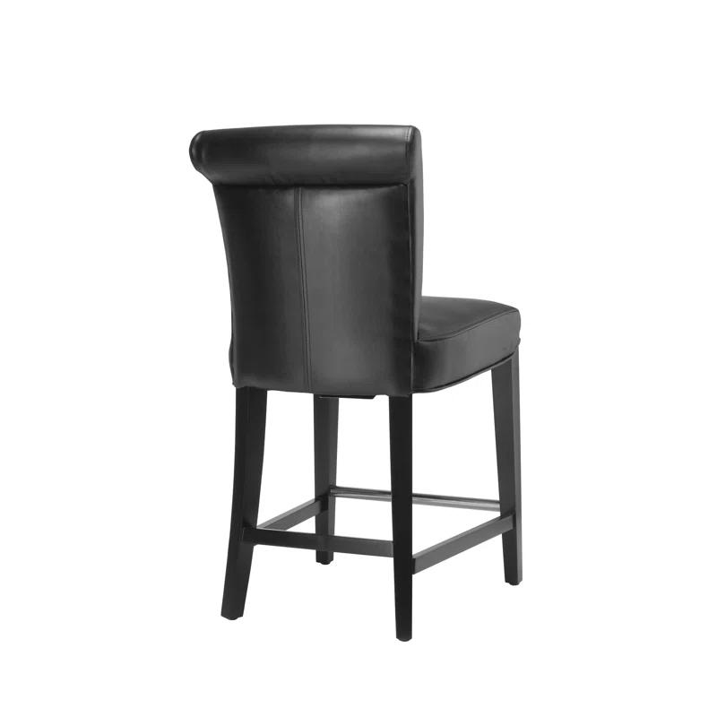 Darby Home Co Bowie Upholstered Counter Stool with Solid Wood Frame