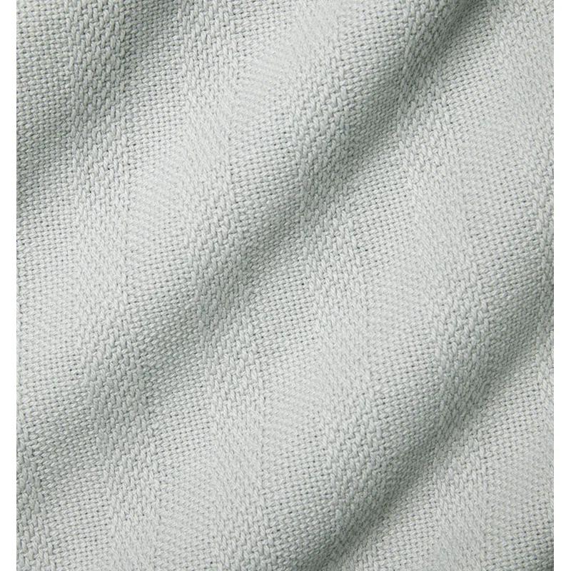 Tavira Striped King Cotton Blanket - Sophisticated Flint