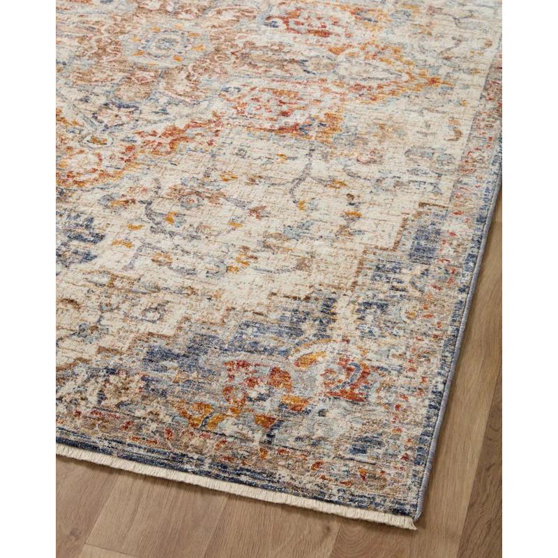 Sorrento Ivory Vintage-Inspired Stain-Resistant 3'11" x 5'7" Area Rug