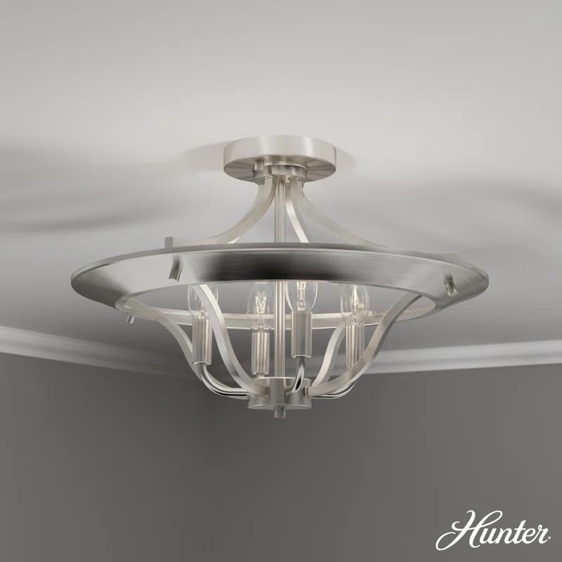 Hunter Fan Perch Point 4 Light Semi Flush Mount
