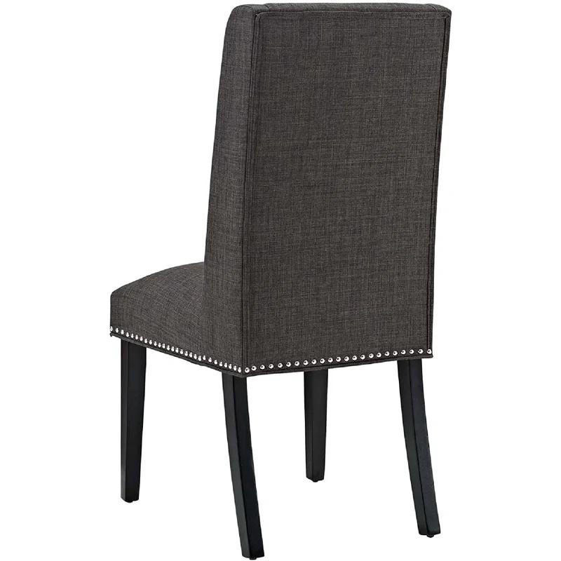 Elegant Parsons Upholstered Side Chair in Rich Brown