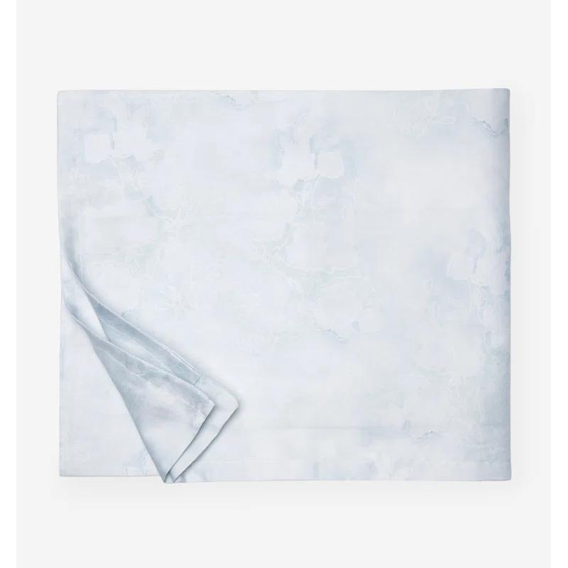 Pastena King Size Cotton Sateen Duvet Cover in Elegant White