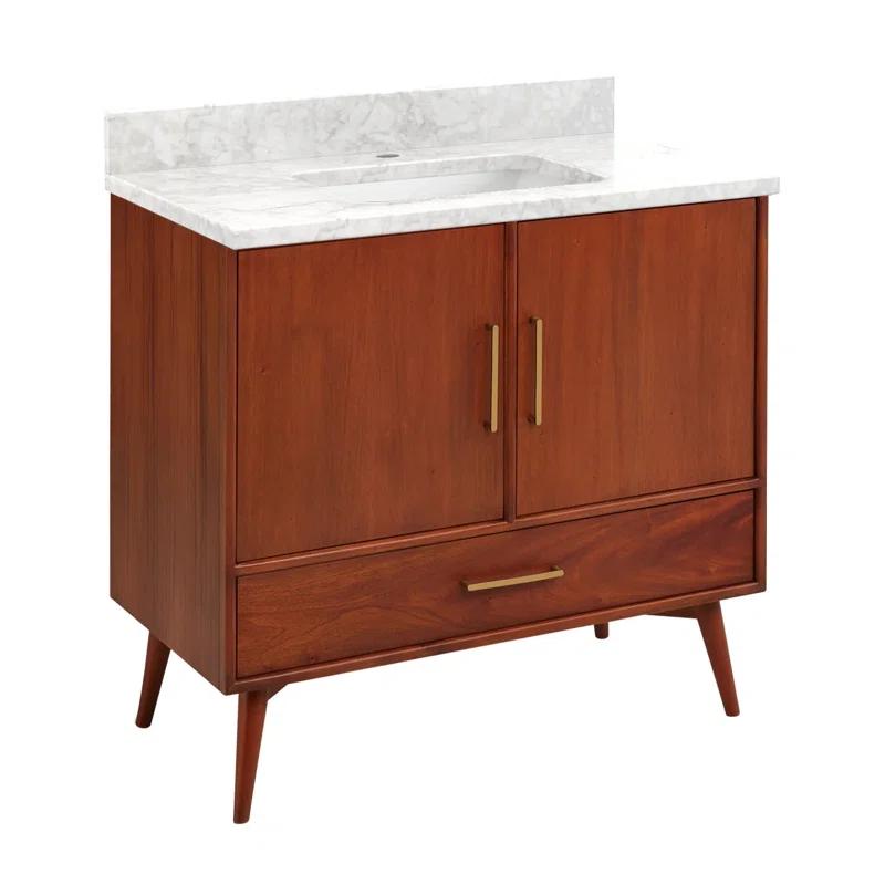 Signature Hardware 36" Novak Single Bathroom Vanity Set with Rectangular Undermount Sink