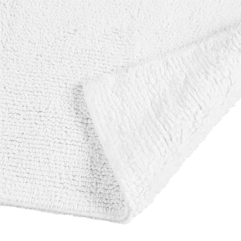 Plume Feather Touch Luxe Reversible Bath Rug 24"x40" - White