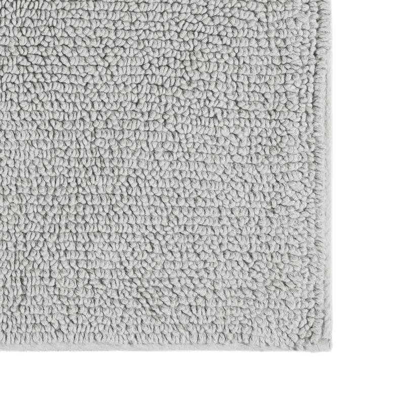 Beautyrest Plume Luxurious Cotton-Viscose 21"x34" Reversible Bath Rug in Gray