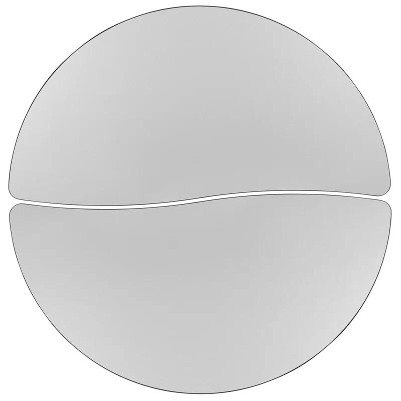 Flash Furniture Goddard Half Circle Wave Collaborative Adjustable Height Activity Table