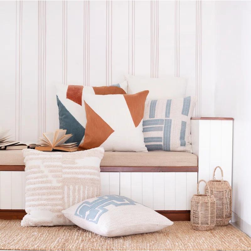 Auburn Geometric Cotton Throw Pillow