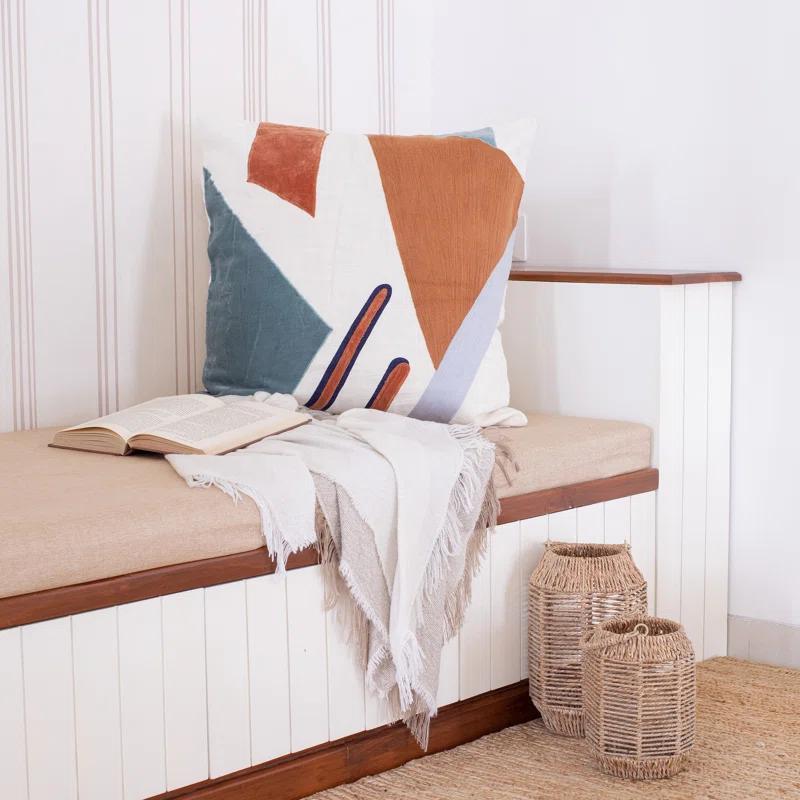 Astri Modern Patchwork Handmade Cotton Decorative Throw Pillow