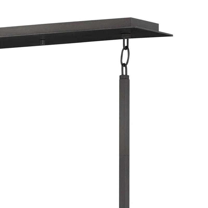 Ludlow 8-Light Burnished Graphite Steel Linear Chandelier