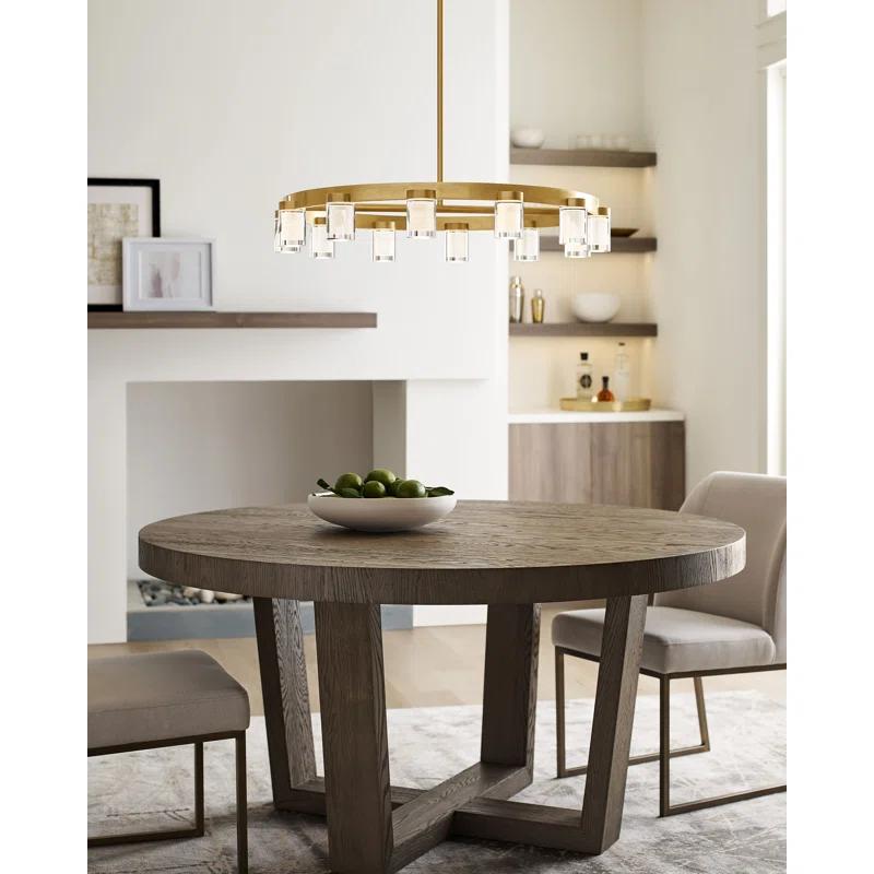 Esfera 32" Black Crystal LED Chandelier
