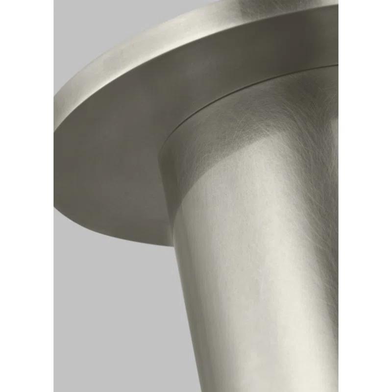 Antique Nickel LED Flush Mount with Crystal Shade