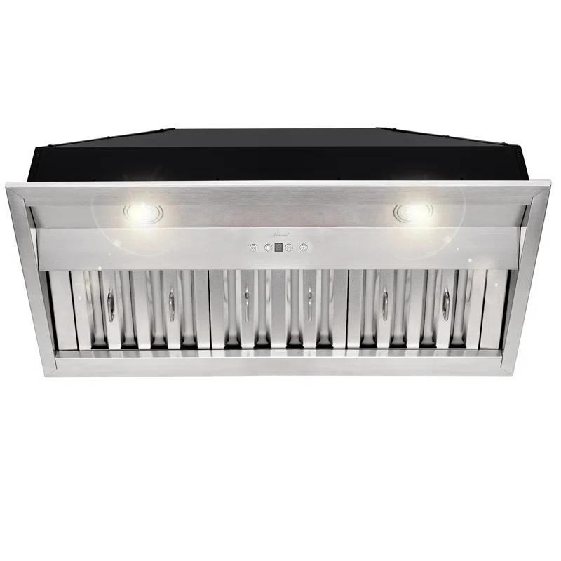 Akicon Stainless Steel 600 CFM Ducted (Vented) Insert Range Hood with Charcoal Filter