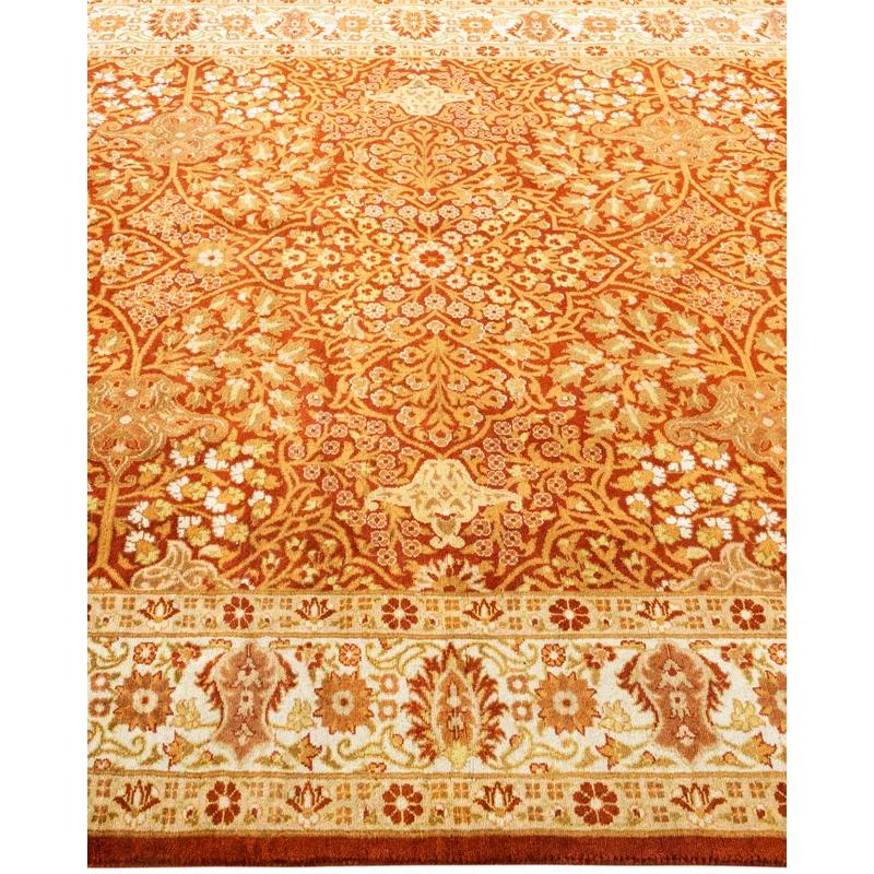 The Twillery Co.® One-of-a-Kind Hayner Hand-Knotted 4'7" x 7'5" Wool Area Rug in Orange