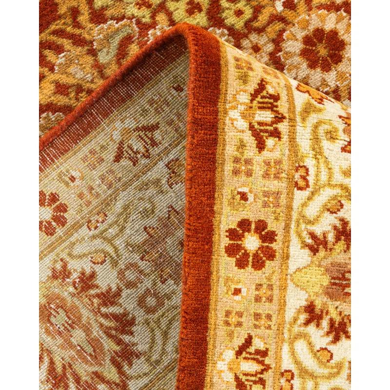 The Twillery Co.® One-of-a-Kind Hayner Hand-Knotted 4'7" x 7'5" Wool Area Rug in Orange