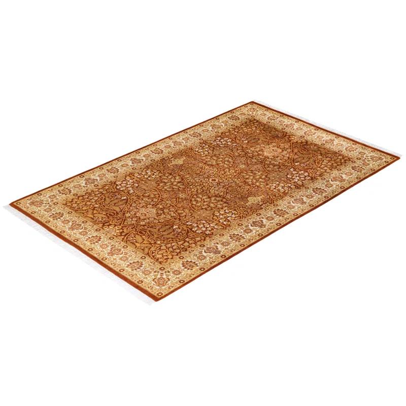 The Twillery Co.® One-of-a-Kind Hayner Hand-Knotted 4'7" x 7'5" Wool Area Rug in Orange
