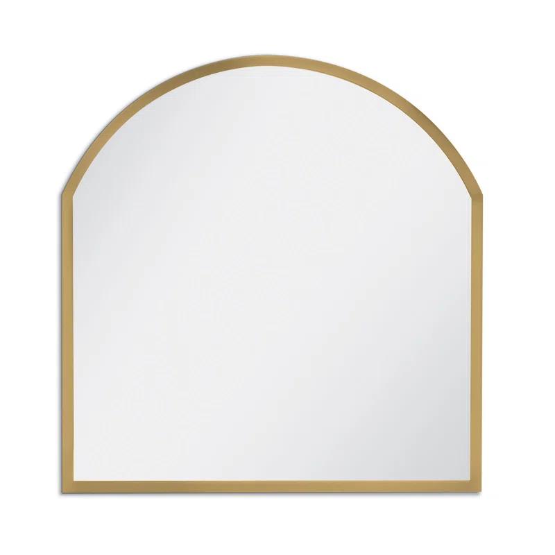 Elegant Gold Steel Entryway Mirror 38" x 36"
