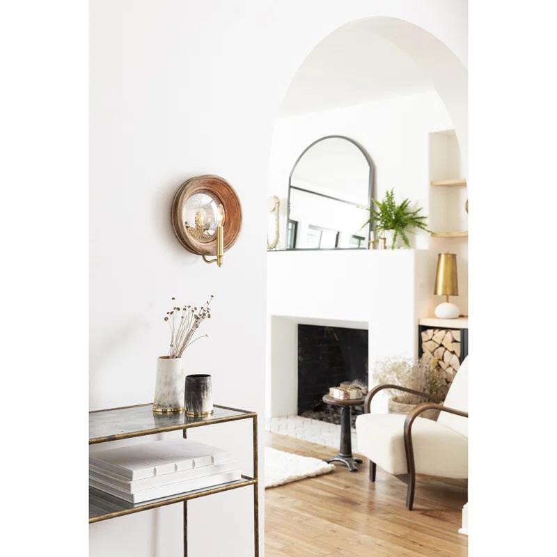 Black Nickel Steel Arch Accent Mirror