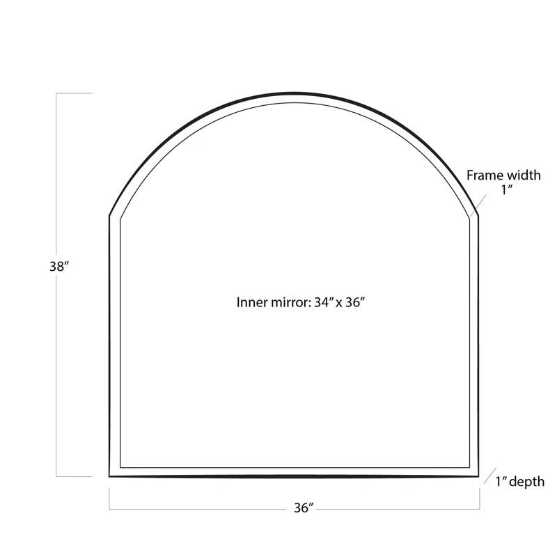 Black Nickel Steel Arch Accent Mirror