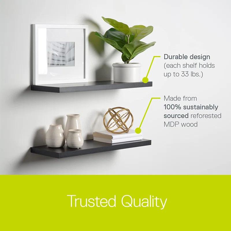 Delta Design 2 Piece Wall Shelf Set (Set of 2)