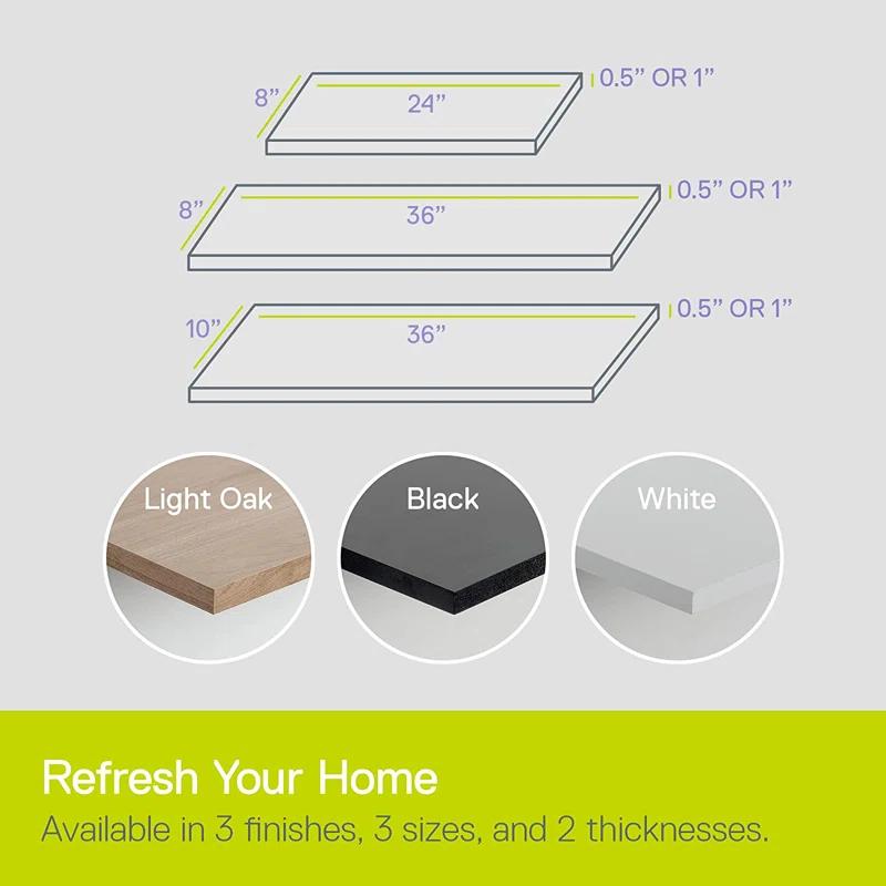 Delta Design 2 Piece Wall Shelf Set (Set of 2)