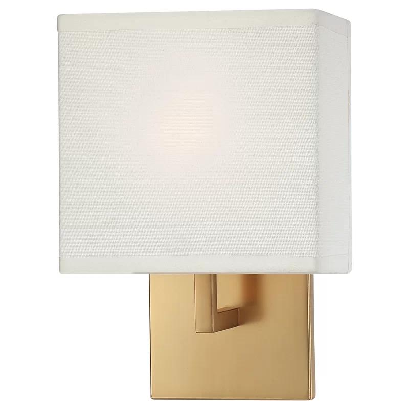 Honey Gold Dimmable Fabric Shade Wall Sconce