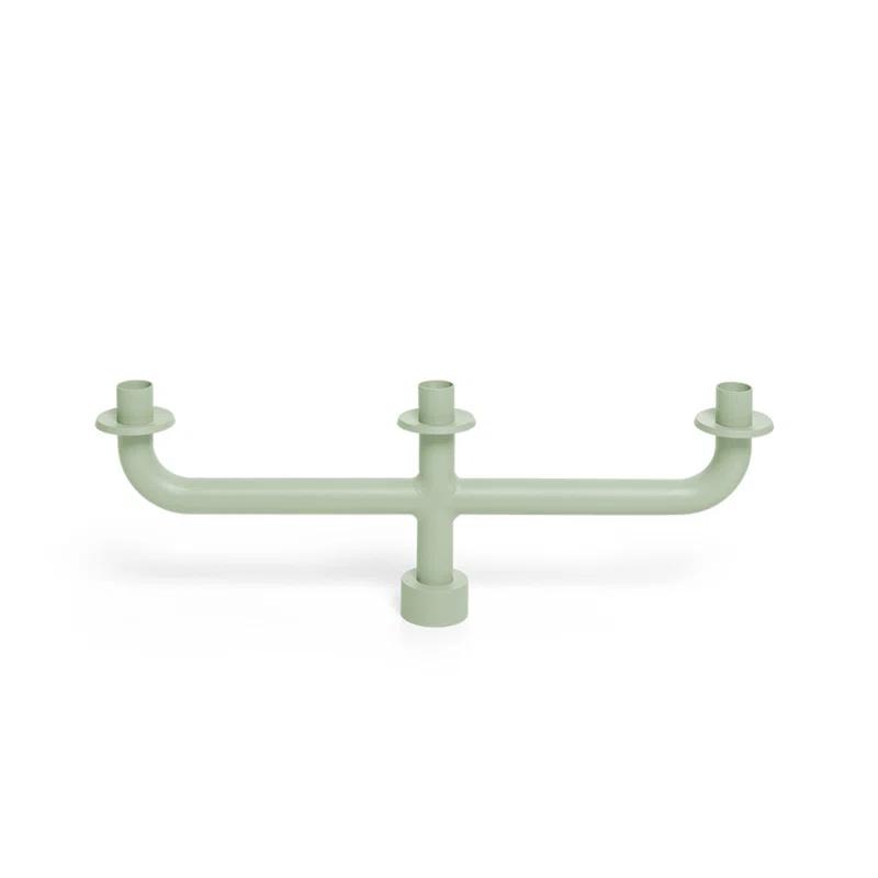 Mist Green Toní Solid Aluminum Outdoor Candle Holder