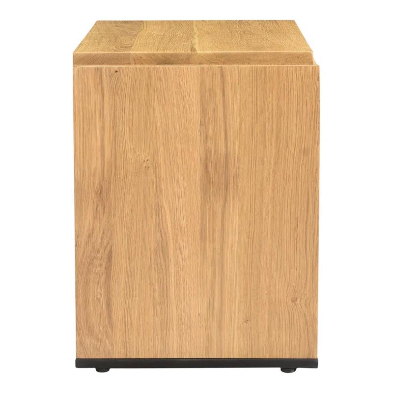 Calypso Solid Oak 1-Drawer Nightstand in Natural Finish