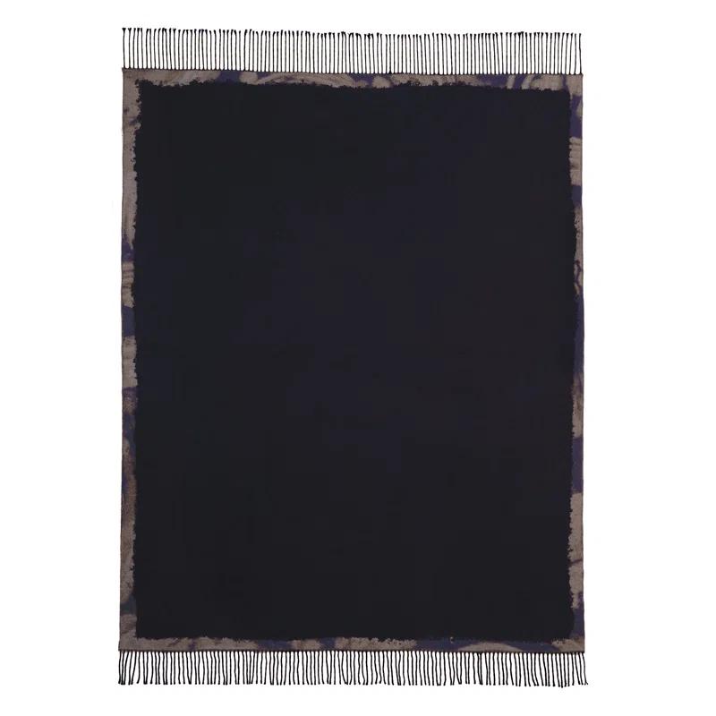 Luisa Hand Woven Full Size Wool Blanket with Twisted Fringe