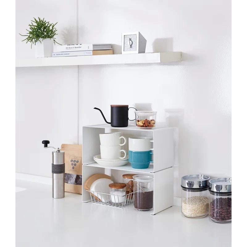 Yamazaki Tower Small White Kitchen Steel Rack