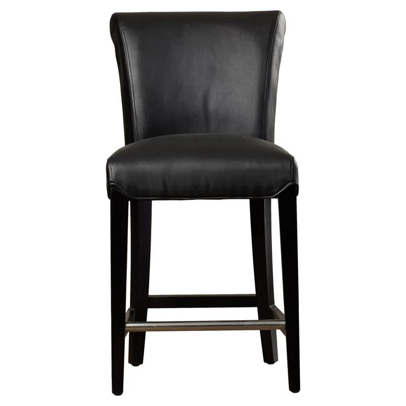 Darby Home Co Bowie Upholstered Counter Stool with Solid Wood Frame