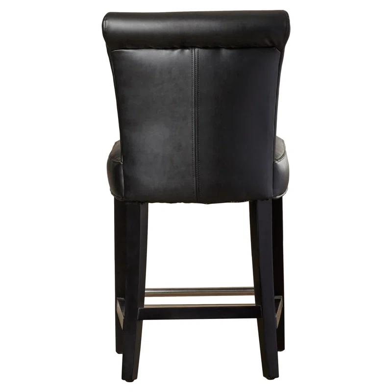 Darby Home Co Bowie Upholstered Counter Stool with Solid Wood Frame
