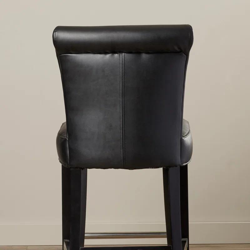 Darby Home Co Bowie Upholstered Counter Stool with Solid Wood Frame