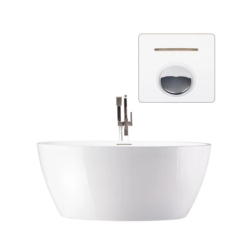 Freestanding Soaking Acrylic Bathtub