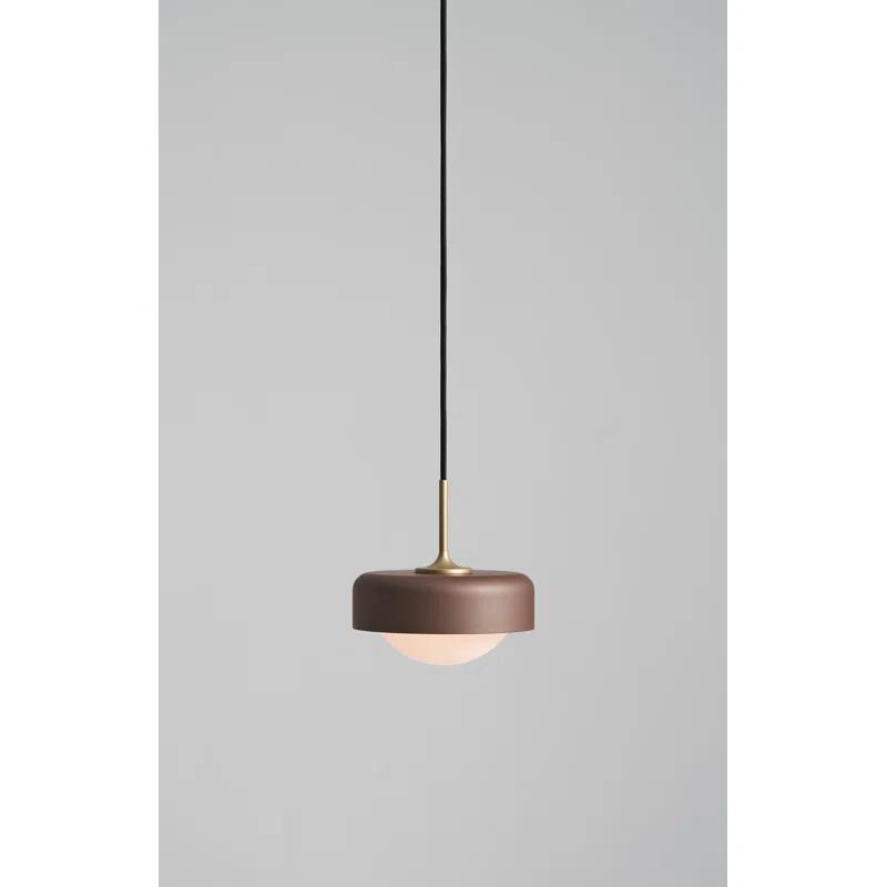 Elysian Frosted Glass LED Bowl Pendant in Pearl Cocoa