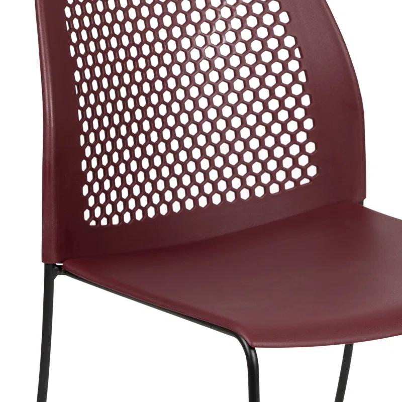 Flash Furniture Antonia 661 lb. Capacity Stack Chair with Air-Vent Back and Powder Coated Sled Base