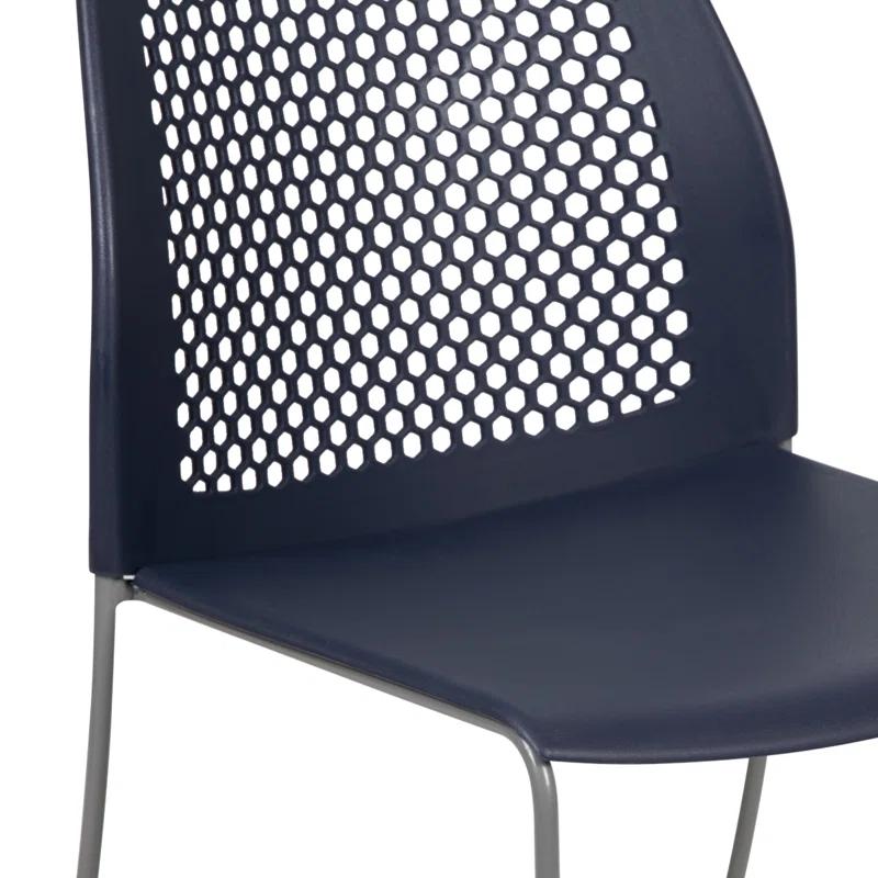 Flash Furniture Antonia 661 lb. Capacity Stack Chair with Air-Vent Back and Powder Coated Sled Base