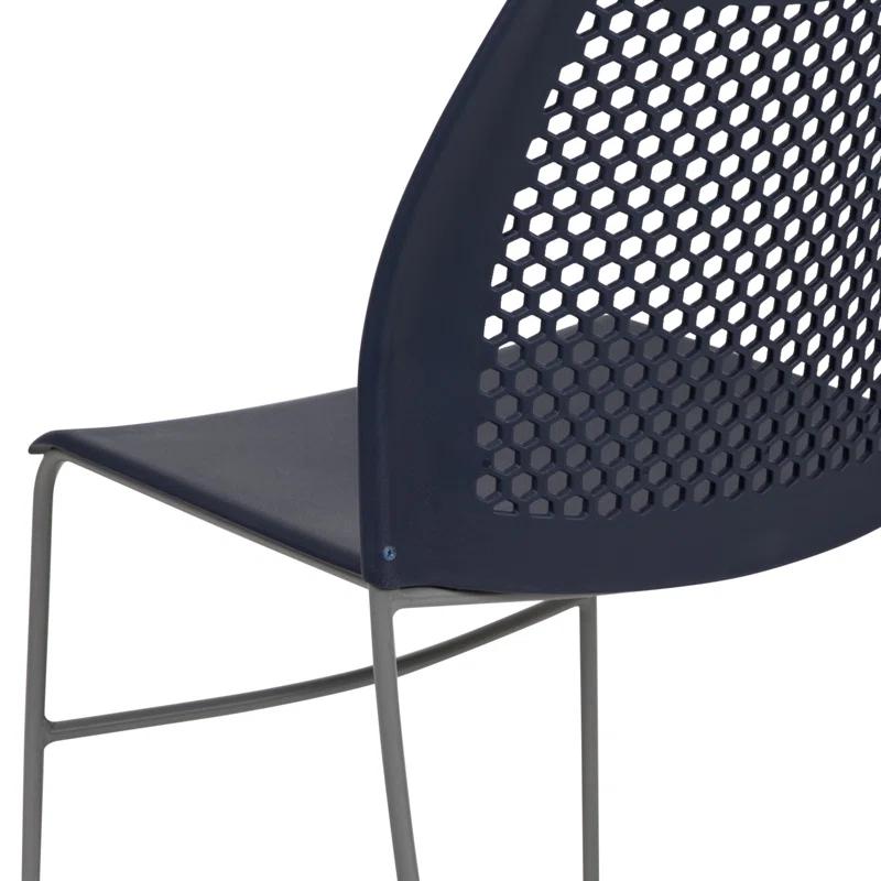 Flash Furniture Antonia 661 lb. Capacity Stack Chair with Air-Vent Back and Powder Coated Sled Base