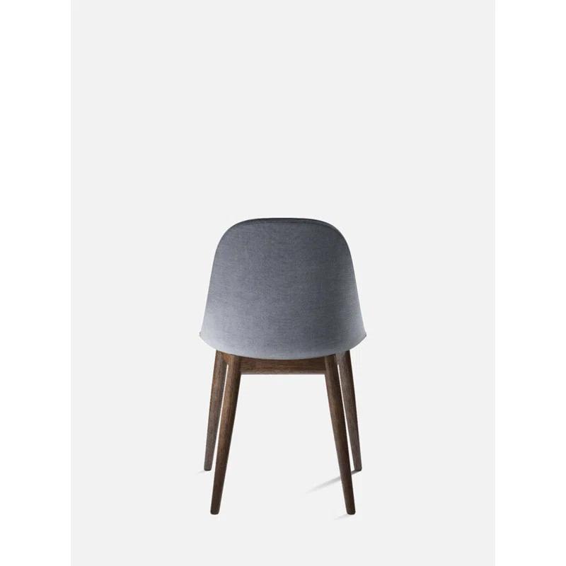 Black Oak & Gray Acrylic Side Chair with Solid Wood Legs