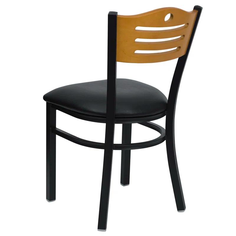 Red Barrel Studio® Slat Back Metal Restaurant Chair