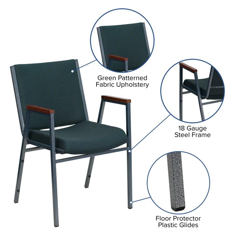 Offex Aliya Heavy Duty Stack Chair with Arms