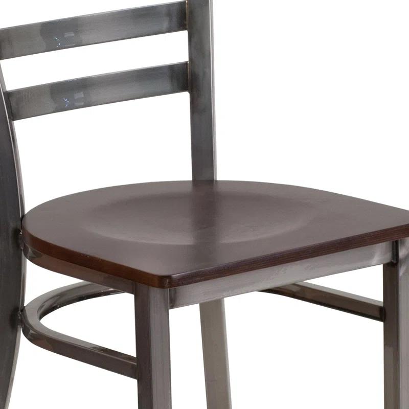 Flash Furniture Kendall Clear Coated Ladder Back Metal Restaurant Chair