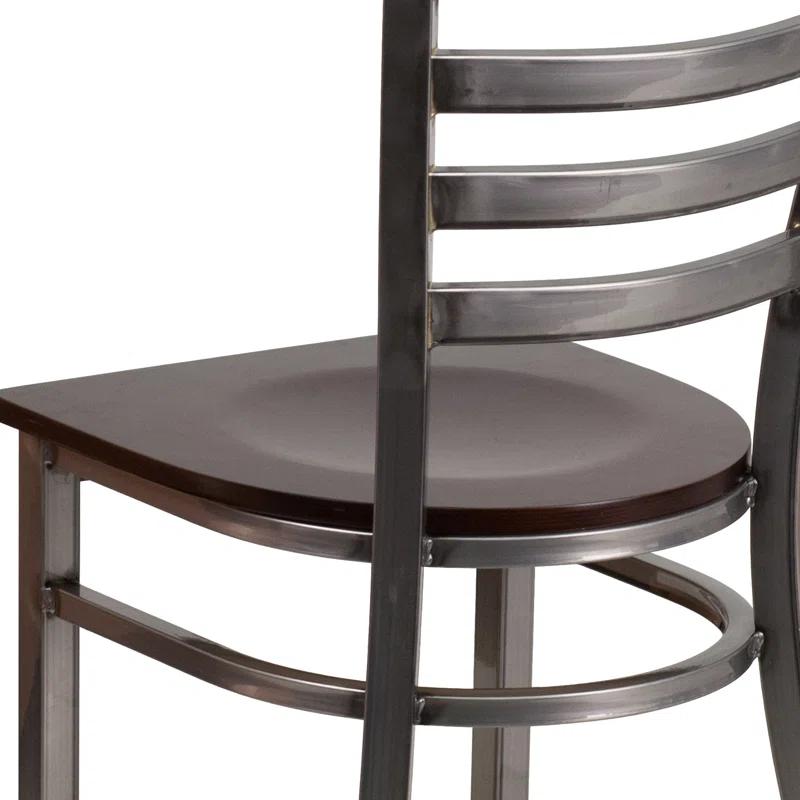 Flash Furniture Kendall Clear Coated Ladder Back Metal Restaurant Chair