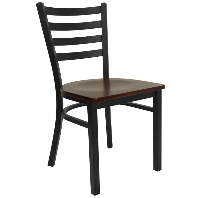 Flash Furniture Kendall Clear Coated Ladder Back Metal Restaurant Chair