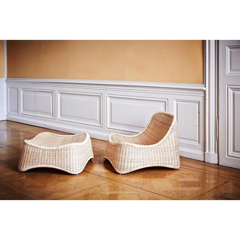 Sika Design Nanna Ditzel Chill Rattan Chair and Stool | Wayfair