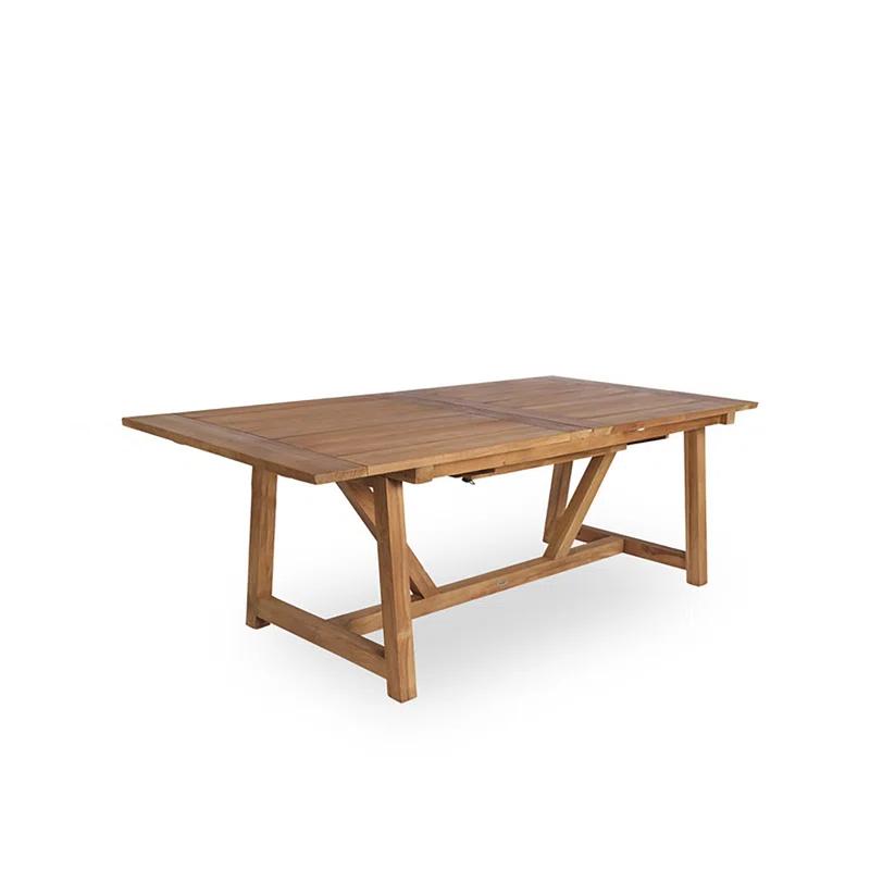 Reclaimed Teak Classic Extension Dining Table in Natural Brown