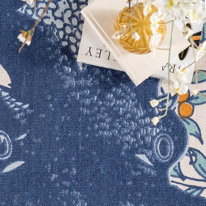 Thomas Paul Thomas Paul Octopus Tasseled Blue/Yellow Area Rug