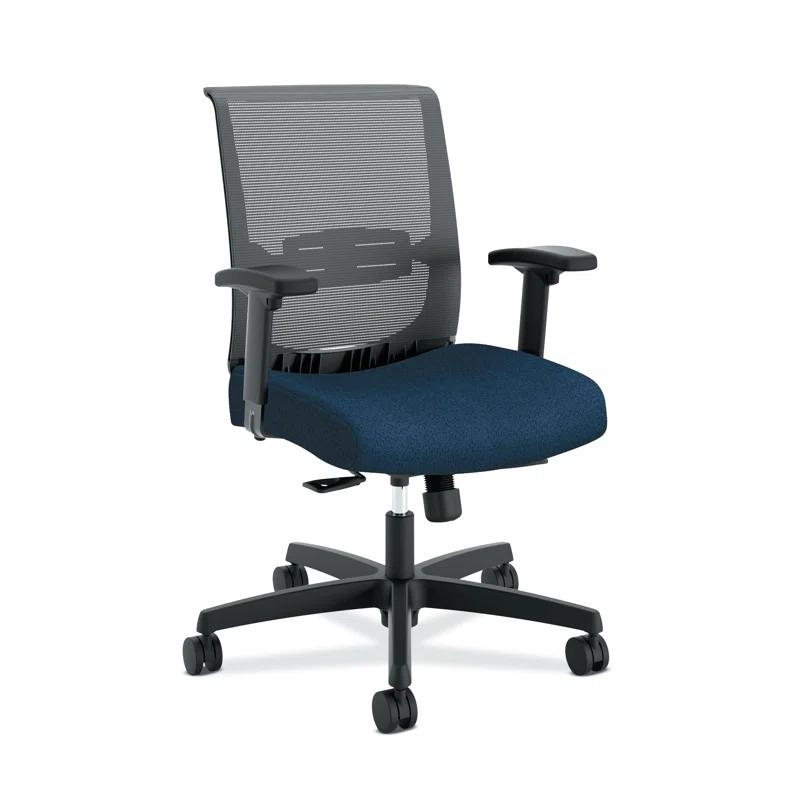 Convergence Navy Mesh Swivel Task Chair with Adjustable Arms