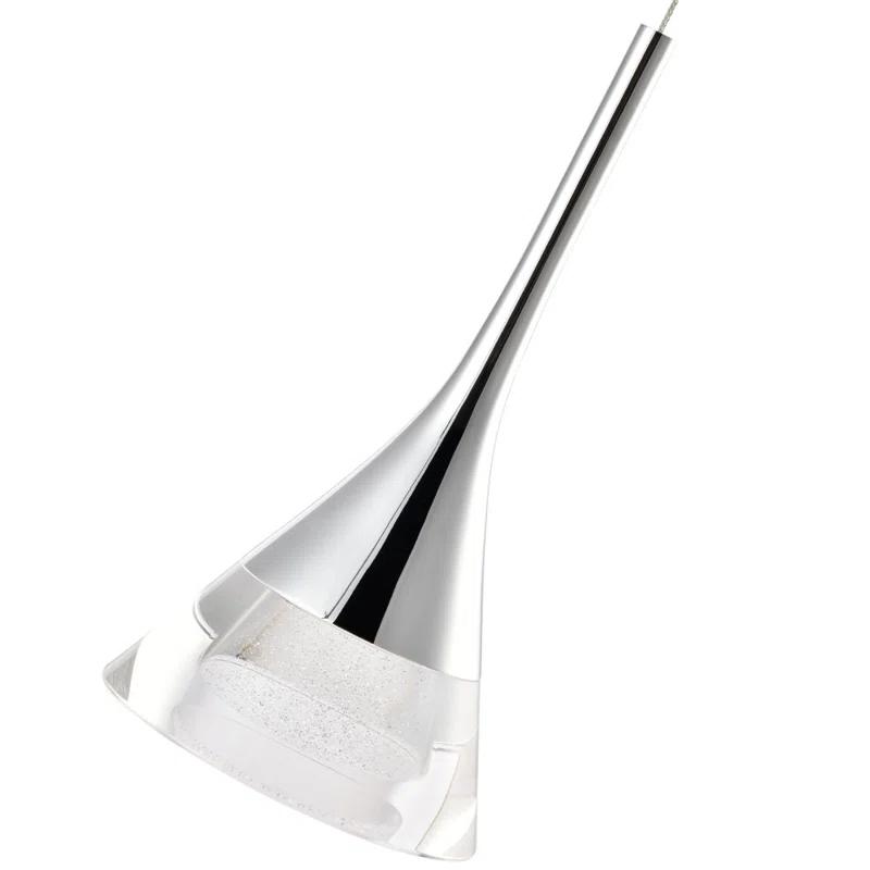 Amalfi 4.75-in Integrated LED Height Adjustable ETL Certified Pendant Light with Cone Shade